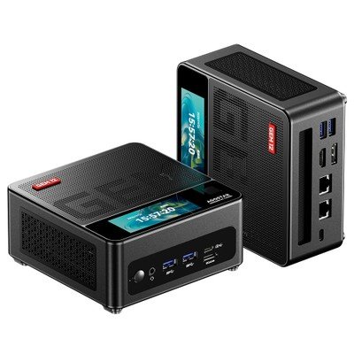 AOOSTAR GEM12 Pro Max Mini PC with Display, Fingerprint Unlock